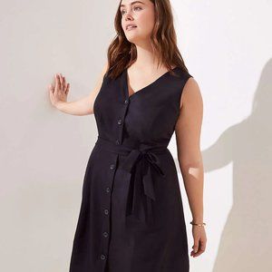 LOFT Plus Button Front A-Line Midi Dress // Sz 22 // 023